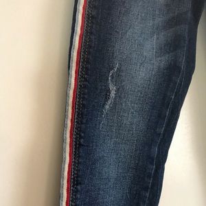 ZARA JEANS WITH STRIPES
